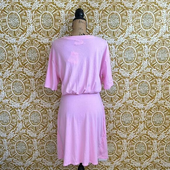 NWT XiRENA Emme Short Sleeve Tie Waist Mini T-Shirt Dress in Primrose size M - Picture 11 of 14